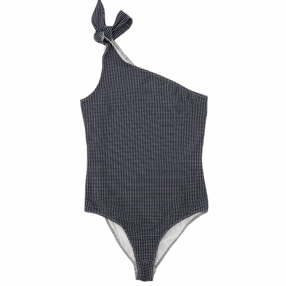 Frame Denim Knot One Piece Asymmetrical Swimsuit - Picture 1 of 10